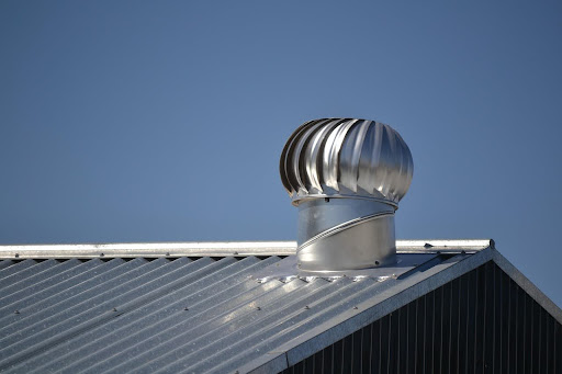 Whirlybird roof vent also called wind turbine