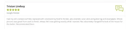 customer review - tristan