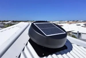 Solar roof ventilation, also called solar whirlybird