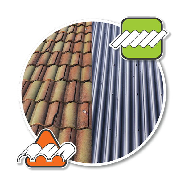 tile roof replaced with metal roof