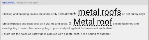 metal roof noise issues and solutions feedback