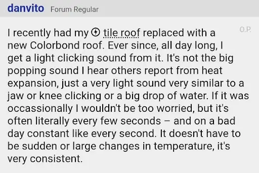 metal roof noise issues and solutions review